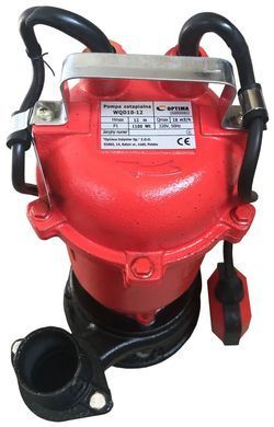 Optima Насос фекальный WQD 10-12, 9000 л/ч, выс. 12м, глуб. 5м, кабель 12м, 1.1кВт, 230В 8745 фото