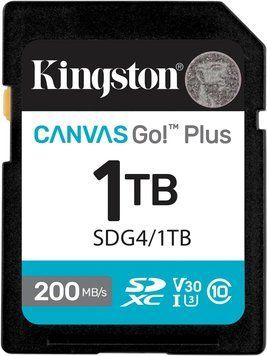 Kingston Карта пам'яті Kingston SD 1TB C10 UHS-I U3 V30 R200/W160MB/s SDG4/1TB фото