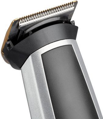 BaByliss Набор для стрижки для бороды, усов, головы, носа и тела, акум., вибрационный мотор, насадок-8, чехол, сталь, серый MT726E фото