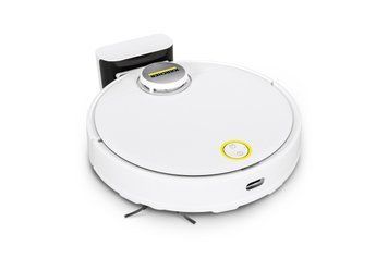 Karcher Робот-пылесос RCV 3, 400Вт, h=9.4см, влажная уборка, пыль -0.5л, вода -0.17л, автон. работа до 120мин, вес-3.7кг, НЕРА, белый 1.269-620.0 фото