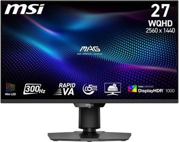 MSI Монітор MSI 27" MAG 274QPF X30MV 2xHDMI, DP, Audio, miniLED, 2560x1440, 300Hz, 0.5ms, DCI-P3 97%, AdaptiveSync, Pivot, HDR1000 9S6-3CF09H-001 фото