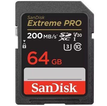 SanDisk Карта памяти SD 64GB C10 UHS-I U3 R200/W90MB/s Extreme Pro V30 SDSDXXU-064G-GN4IN фото
