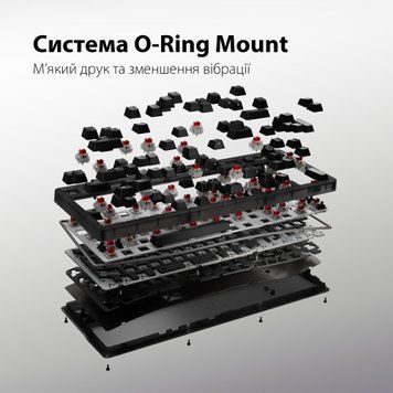 HyperX Клавіатура механічна HyperX Alloy Origins 2 65key, Red, USB-A, Hot-Swap, EN/UA, RGB, чорний B4QS3AA фото