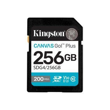 Kingston Карта памяти Kingston SD 256GB C10 UHS-I U3 V30 R200/W160MB/s SDG4/256GB фото