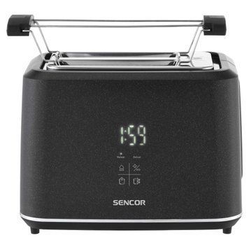 Sencor Тостер 1080Вт, підігрів, розморожування, сенс. керування, LED, пластик, чорний