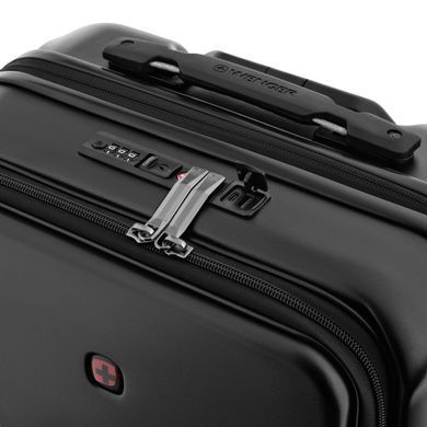 Wenger Валіза Wenger Amplix Hardside Carry-On, мала, з відсіком для н/б 16", полікарбонат, TSA, 4 колеса, розширення, USB, чорний 653323 фото