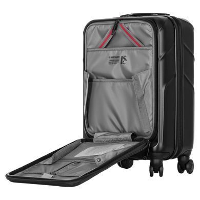 Wenger Валіза Wenger Amplix Hardside Carry-On, мала, з відсіком для н/б 16", полікарбонат, TSA, 4 колеса, розширення, USB, чорний 653323 фото