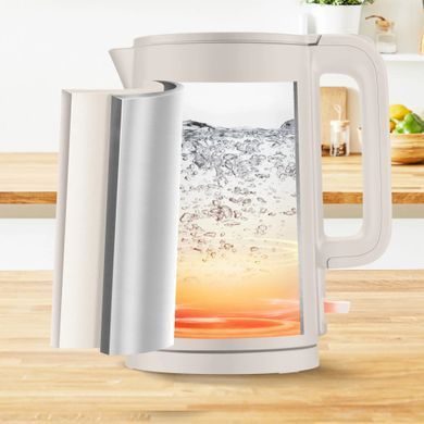Tefal Електрочайник Thermo Protect, 1.5л, пластик, нержавіюча сталь, бежевий KO140BE0 фото