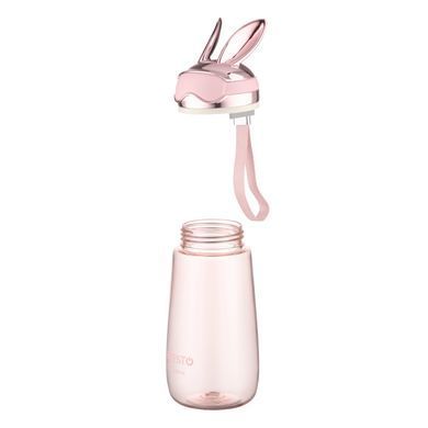 ARDESTO Пляшка для води ARDESTO Bunny 600мл, пластик, рожевий