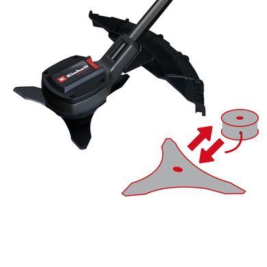 Einhell Тример-коса акумуляторна Einhell GP-BC 36/430 Li BL - Solo безщіткова 36В(18+18) 5200об/хв 7.25кг без АКБ та ЗП 3411340 фото