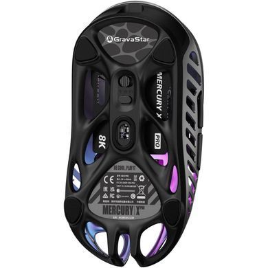GravaStar Мышь Mercury X Pro, 8K, BT/WL/USB-A, RGB, серый GSXPRO_GRY фото