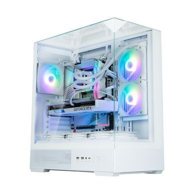 Zalman PC case P40 Prism без БЖ, 2xUSB3.0, 1xUSBType-C, 1x120мм ARGB, VGA 420мм, LCS ready, TG 3x Panels, ATX, білий P40PRISMWHITE фото