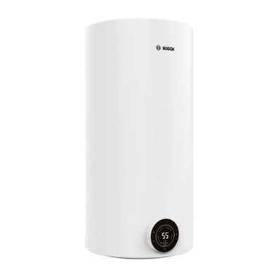 Bosch Водонагрівач електр. круглий Tronic 4000T, 100л, 2кВт, сухий тен, вертикальний монтаж, електр. кер-ння, B, білий