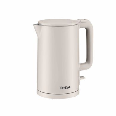 Tefal Електрочайник Thermo Protect, 1.5л, пластик, нержавіюча сталь, бежевий KO140BE0 фото