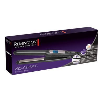 Remington Випрямляч PRO-Ceramic Extra Slim, темп.режимов-9, 150-230С, чохол, дісплей, кераміка, чорний S5515 фото