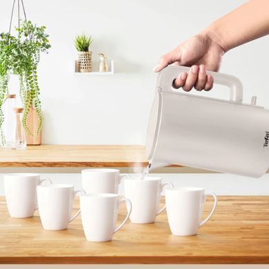 Tefal Електрочайник Thermo Protect, 1.5л, пластик, нержавіюча сталь, бежевий KO140BE0 фото