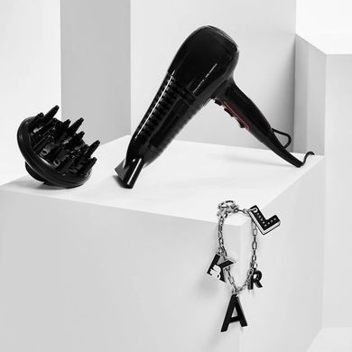 Rowenta Фен x Karl Lagerfeld Powerline, 2100Вт, 3 режими, дифузор, іоніз-я, хол. обдув, чорний CV591LF0 фото