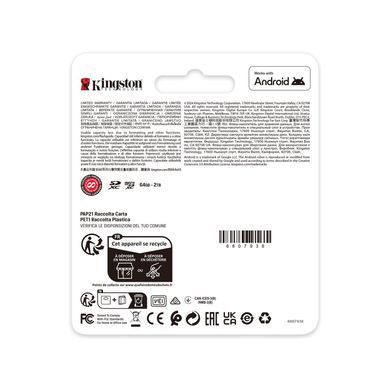 Kingston Карта памяти Kingston SD 256GB C10 UHS-I U3 V30 R200/W160MB/s SDG4/256GB фото