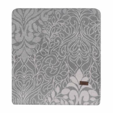 ARDESTO Плед ARDESTO Leonardo 200х220см, 50% бавовна, 30% поліестер, 20% акрил, вензель, сірий