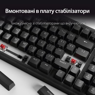 HyperX Клавіатура механічна HyperX Alloy Origins 2 65key, Red, USB-A, Hot-Swap, EN/UA, RGB, чорний B4QS3AA фото