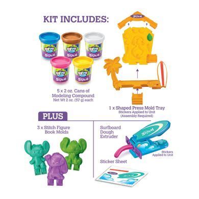 Cra-Z-Art Cra-Z-Art Modelling dough with Stitch Figure, Set 11pcs 36863CRA фото