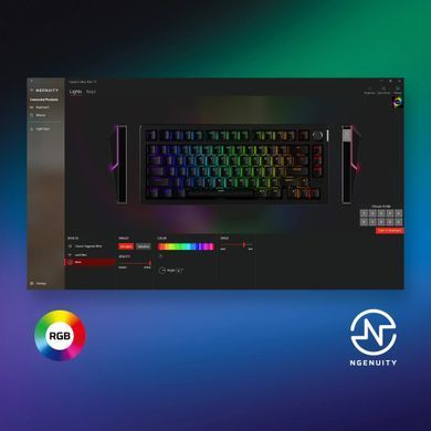 HyperX Клавіатура механічна Alloy Rise 75key, Red, USB-A, EN/UA, RGB, чорний 7G7A4AA фото