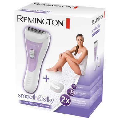 Remington Бритва электр. Smooth&Silky, сеточная, АААx2, сух.+влажн., женская, триммер, бело-фиолетовый WSF5060 фото