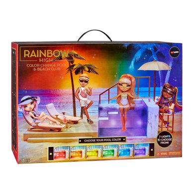 Игровой набор для кукол RAINBOW HIGH серии "Pacific Coast" - ВЕЧЕРИНКА У БАССЕЙНА (свет) 578475 фото