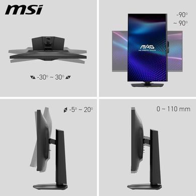MSI Монітор MSI 27" MAG 274QPF X30MV 2xHDMI, DP, Audio, miniLED, 2560x1440, 300Hz, 0.5ms, DCI-P3 97%, AdaptiveSync, Pivot, HDR1000 9S6-3CF09H-001 фото