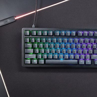 HyperX Клавіатура механічна Alloy Rise 75key, Red, USB-A, EN/UA, RGB, чорний 7G7A4AA фото