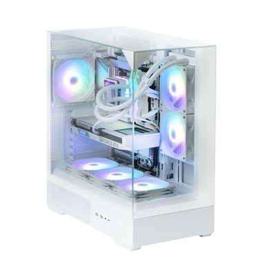 Zalman PC case P40 Prism без БЖ, 2xUSB3.0, 1xUSBType-C, 1x120мм ARGB, VGA 420мм, LCS ready, TG 3x Panels, ATX, білий P40PRISMWHITE фото