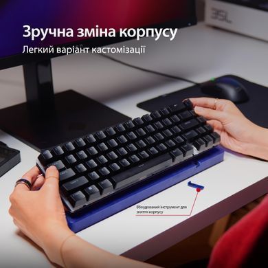 HyperX Клавіатура механічна HyperX Alloy Origins 2 65key, Red, USB-A, Hot-Swap, EN/UA, RGB, чорний B4QS3AA фото