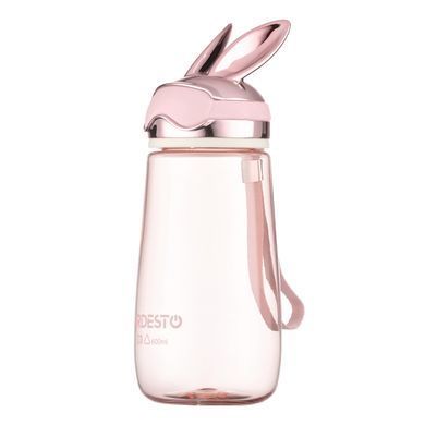 ARDESTO Пляшка для води ARDESTO Bunny 600мл, пластик, рожевий