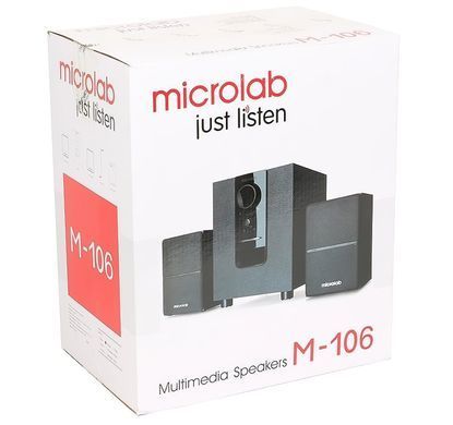 Microlab Акустична система M-106 2.1, 10W, mini-jack, чорний M-106 фото
