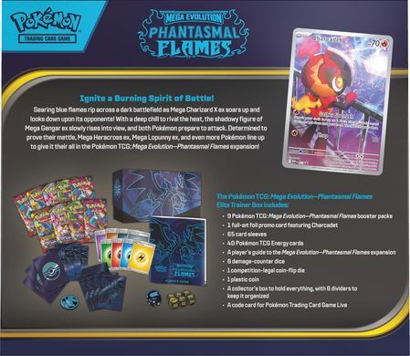 Pokemon TCG Pokemon TCG: ME02 Phantasmal Flames - Elite Trainer Box 196214124813 фото
