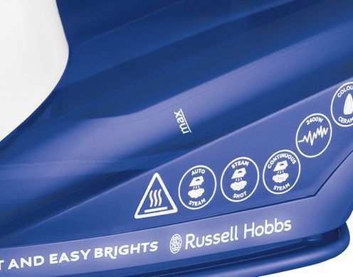 Russell Hobbs Утюг Light&Easy Brights Sapphire, 2600Вт, 240мл, паровой удар -115гр, постоянный пар - 35гр, керам. подошва, темно синий 26483-56 фото