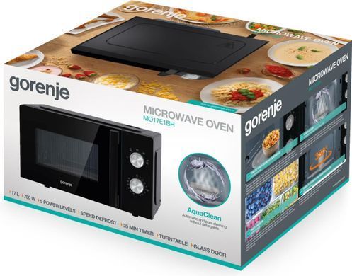 Gorenje Микроволновая печь Gorenje, 17л, мех. управл., 700Вт, черный MO17E1BH фото
