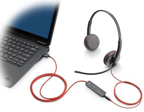 Poly Гарнитура компьютерная стерео On-ear Blackwire 3225, USB-A, USB-C, 3.5 мм, однонаправленный, черный 8X229AA фото