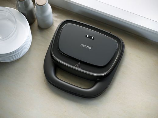 Philips Сендвічмейкер Series 3000 750Вт, антипригарне покриття, корпус-пластик, чорний HD2330/90 фото