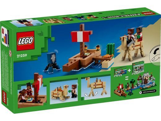LEGO Конструктор Minecraft Подорож на піратському кораблі 21259- фото