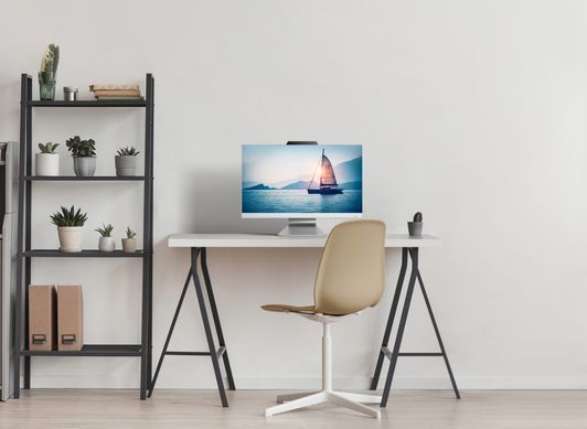 ASUS Комп'ютер персональний моноблок ASUS M3702WFAK-BPE0290 27" FHD AG, AMD R5-7520U, 8GB, F256GB, UMA, WiFi, кл+м, Без ОС, чорний 90PT03M2-M00W70 фото
