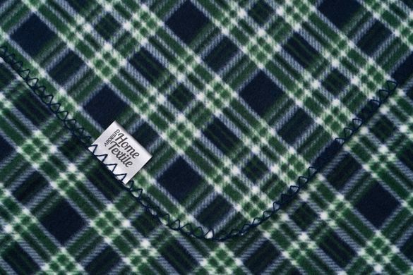 ARDESTO Плед Fleece, 160х200 см, 100% полиэстер, клетка зеленая