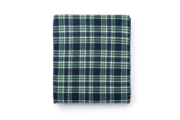 ARDESTO Плед Fleece, 160х200 см, 100% полиэстер, клетка зеленая