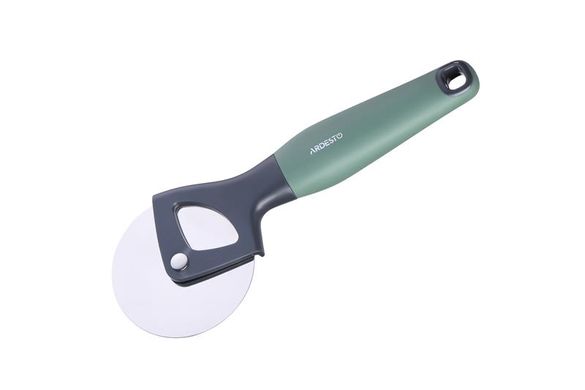 Нож для пиццы Ardesto Gemini, серый/зеленый, нерж. сталь, пластик с софт тач AR2112PG фото