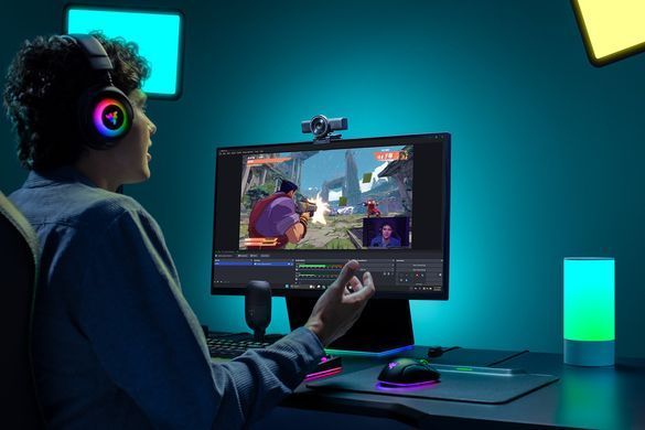 Razer Вебкамера Razer Kiyo V2 X, FullHD, 60fps, auto focus, чорний RZ19-05380100-R3M1 фото