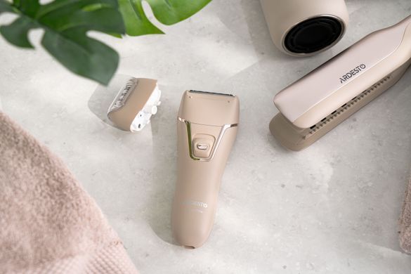ARDESTO Эпилятор 2в1 Pearl Cream LESH-Y700PERL, пинцетный, аккумул., пинцет.-18, сух., насадок-2, бежевый LESH-Y700PERL фото