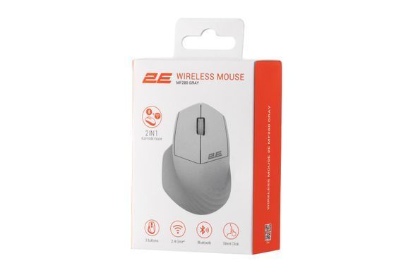 Мышь 2E MF280 Silent WL BT Gray 2E-MF280WGR фото