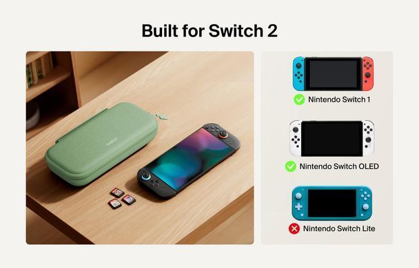 Belkin Чехол с аккумулятором 10000мА&middot;ч для Nintendo Switch 2, Sage ENA001HQSE-V2 фото