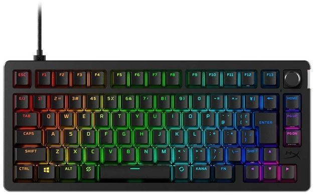 HyperX Клавіатура механічна Alloy Rise 75key, Red, USB-A, EN/UA, RGB, чорний 7G7A4AA фото
