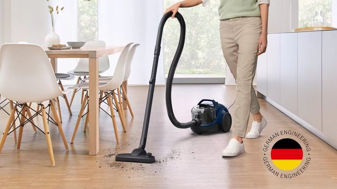 Bosch Пылесос контейнерный, 550Вт, НЕРА13, синий BGS21X320 фото